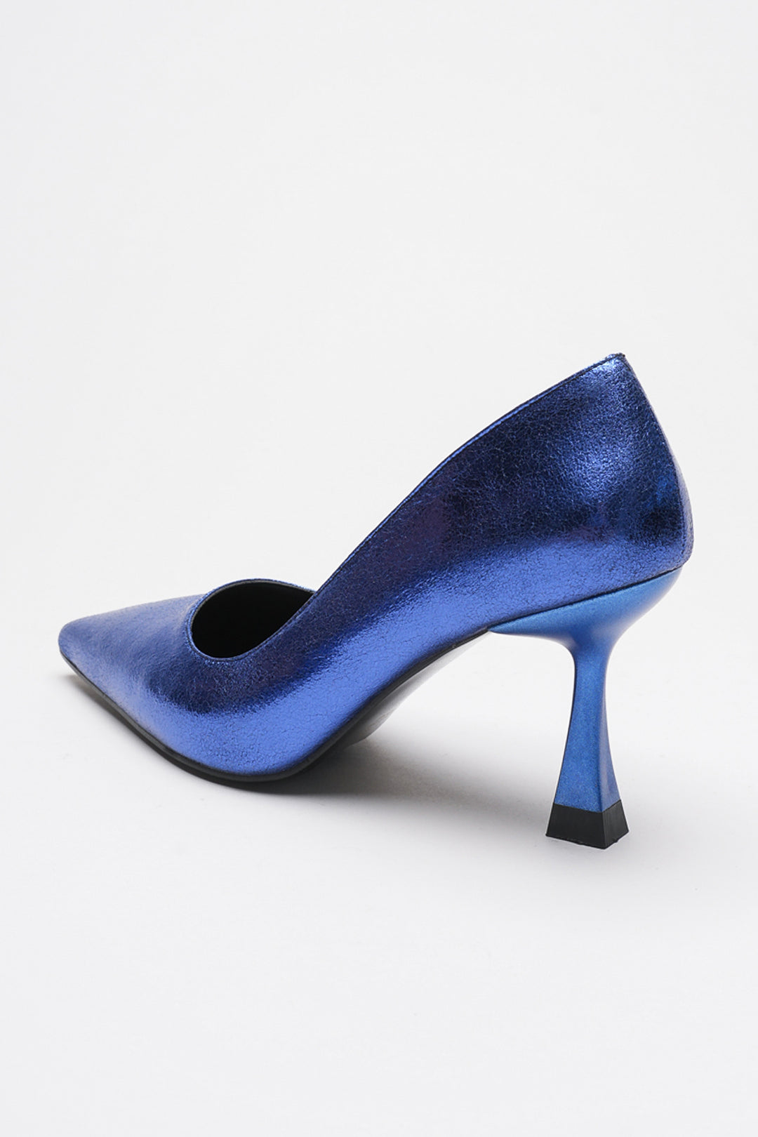DSM Ernio Blue Wrinkled Leather High Heel Women's Shoe - Olathe