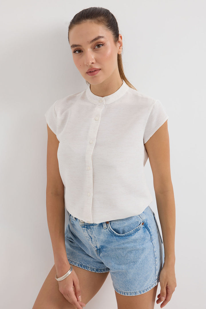 BGD Women Half Sleeve Linen Shirt - Avondale