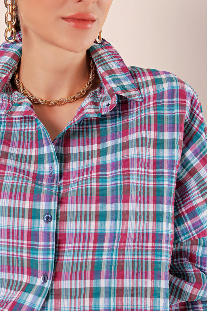 BGD Women Oversize Long Basic Shirt - A. Brick - Avondale