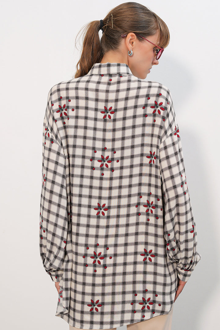 BGD Women Oversize Uzun Basic Gömlek - E.Siyah - Hackensack