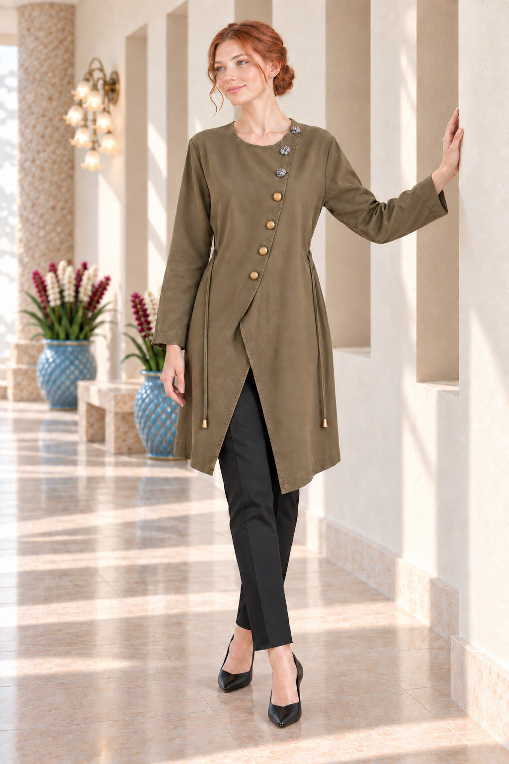 XLJ Asymmetric Button-Down Shirt 6403 - Meaux