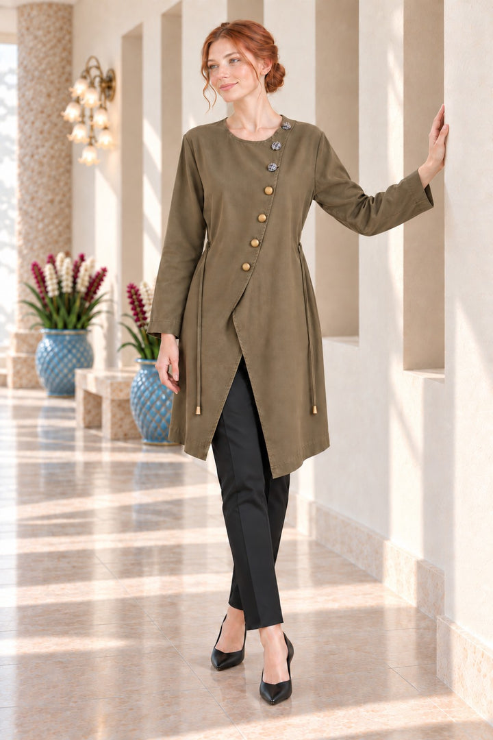 XLJ Asymmetric Button-Down Shirt 6403 - Meaux