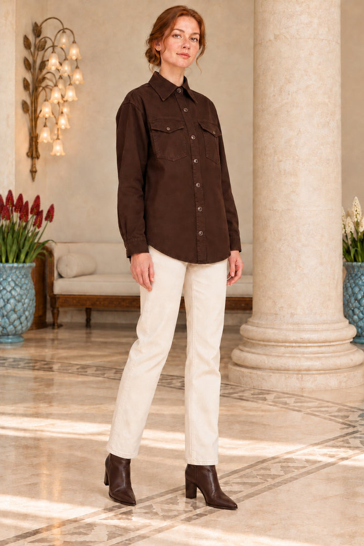 XLJ Denim Shirt with Snap Buttons - Amherst