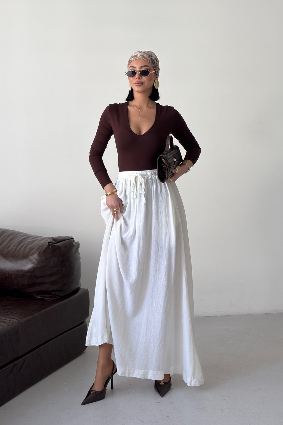 XLJ Elasticated Long Skirt - Macerata