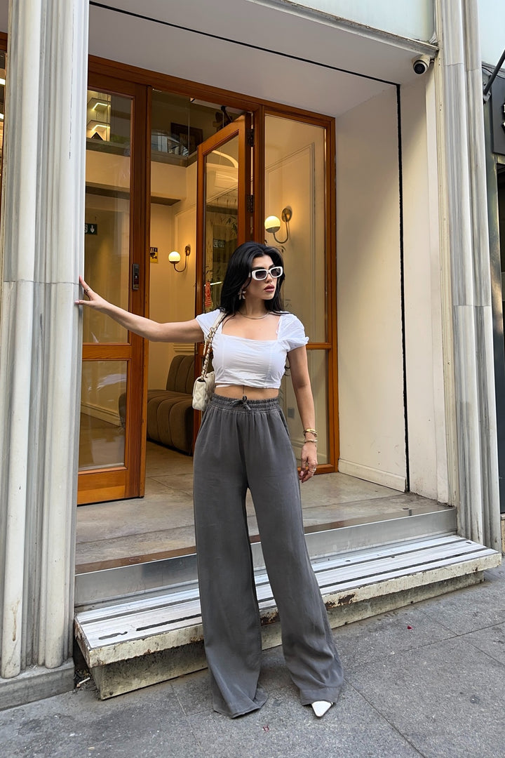 XLJ Elasticated Palazzo Trousers - Faro