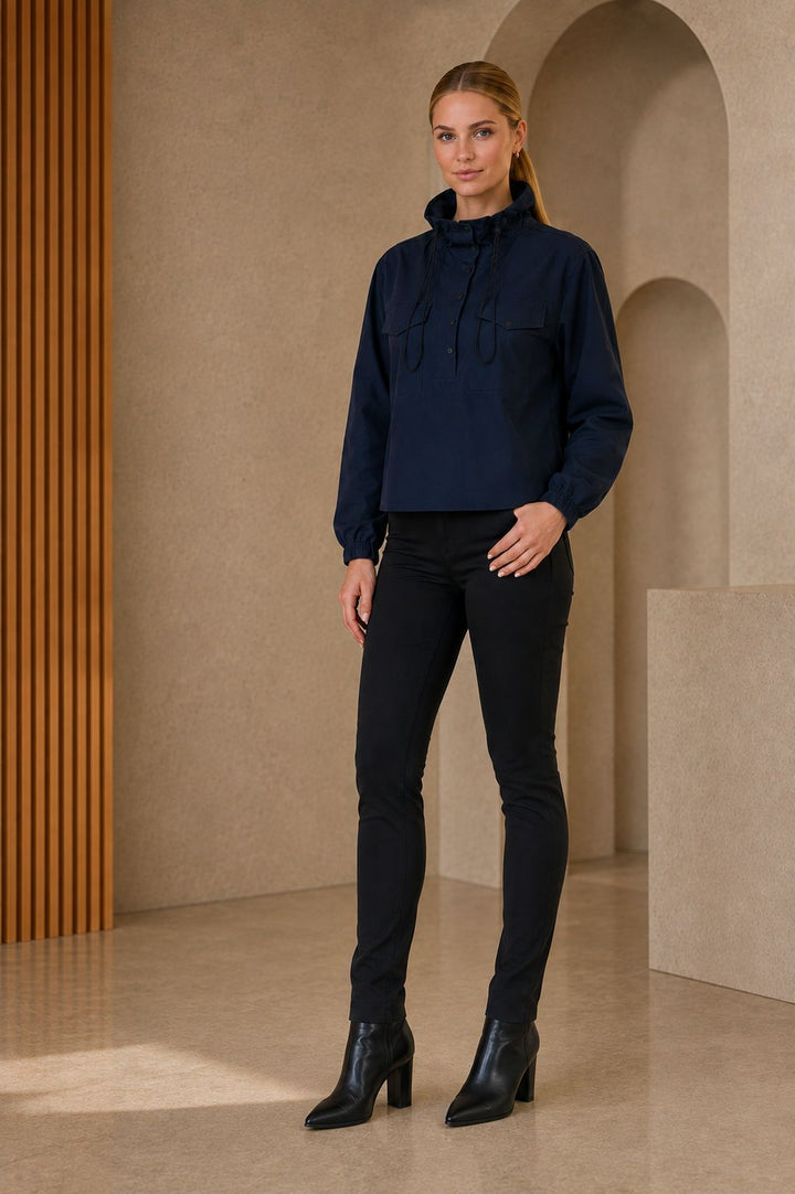 XLJ Stand Collar Snap Button Jacket Shirt 6320 - Galaţi