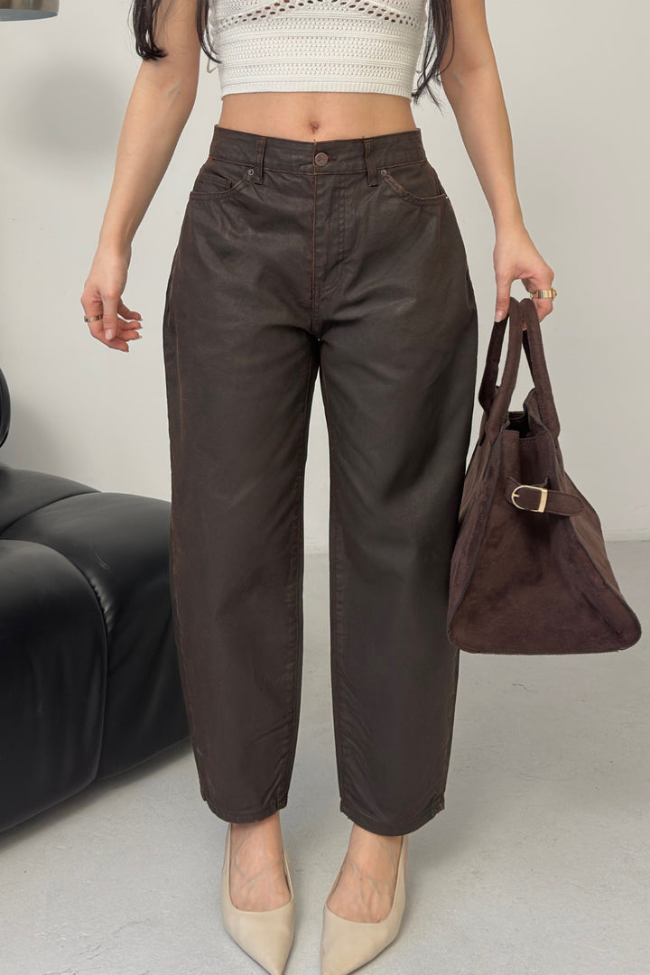 XLJ Waxed Coated Mom Pants - Hinckley