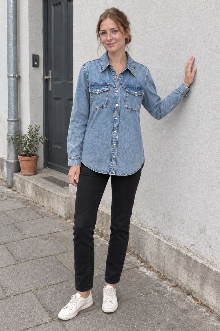 XLJ Denim Shirt with Snap Buttons - Six-Fours-les-Plages