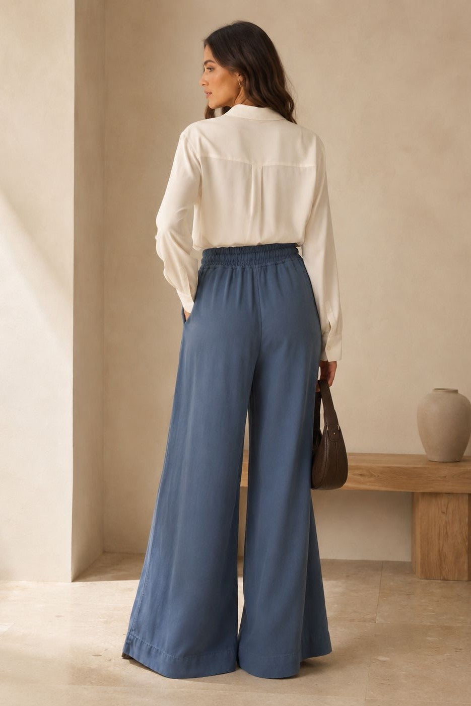 XLJ Elasticated Palazzo Trousers - Rouyn-Noranda