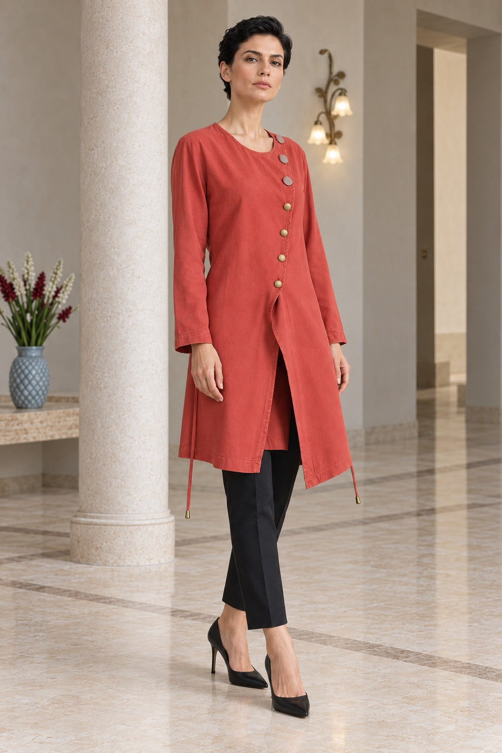 XLJ Asymmetric Button-Down Shirt 6403 - Oakville