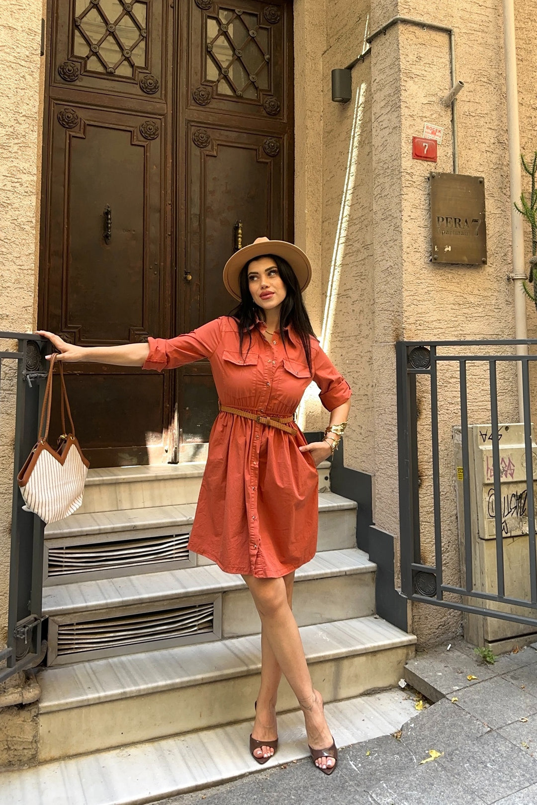 XLJ Short Denim Dress with Ruffle Detail - Hürth