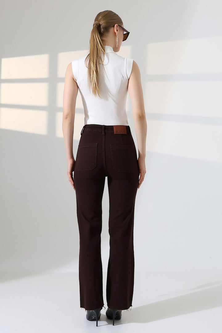 XLJ Wide Leg Palazzo Relaxed Jean with Decorative Front Pockets 1710 - Sale