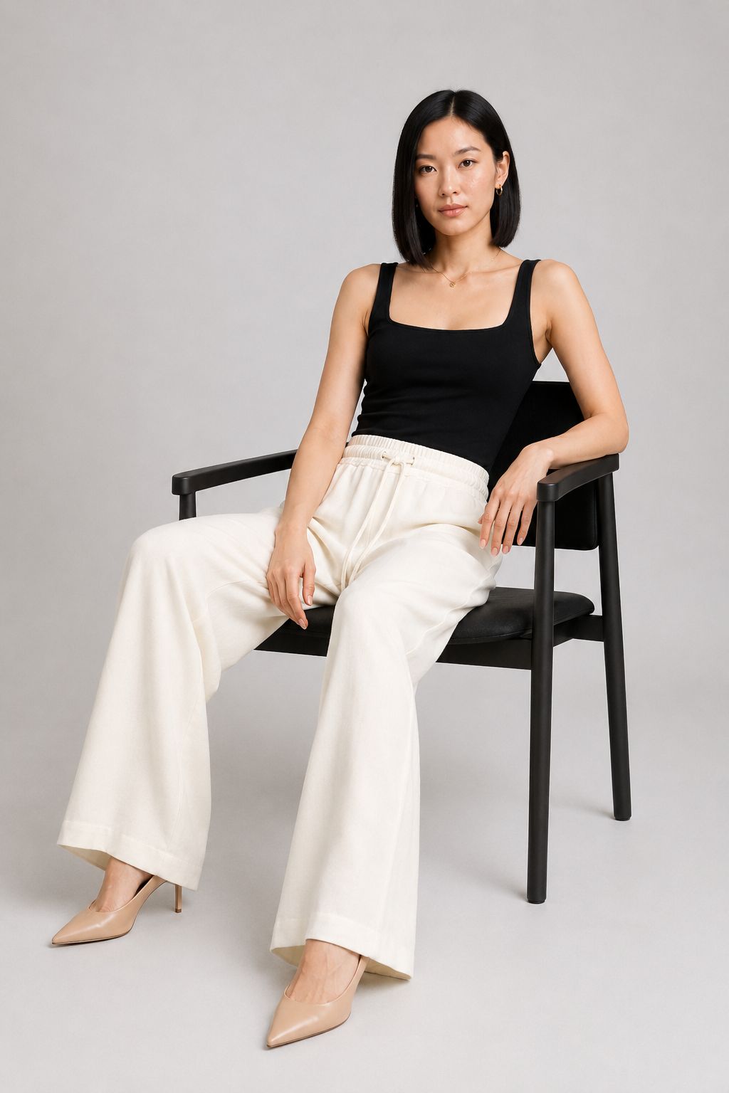 XLJ Elasticated Palazzo Trousers - Pokrovsk