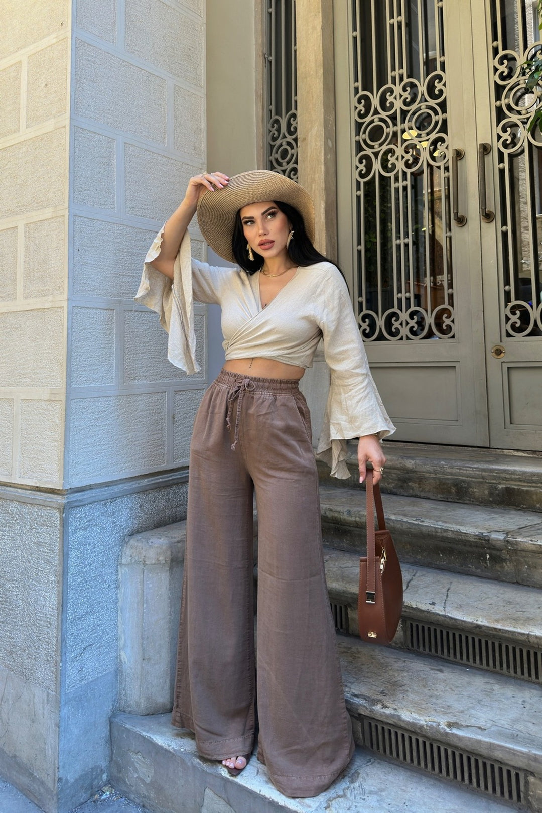 XLJ Elasticated Palazzo Trousers - Bromley