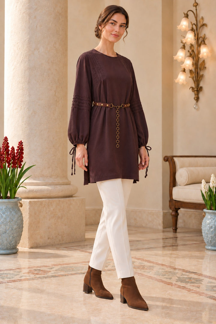 XLJ Ribbed Tunic Blouse 456 - Kalamáta