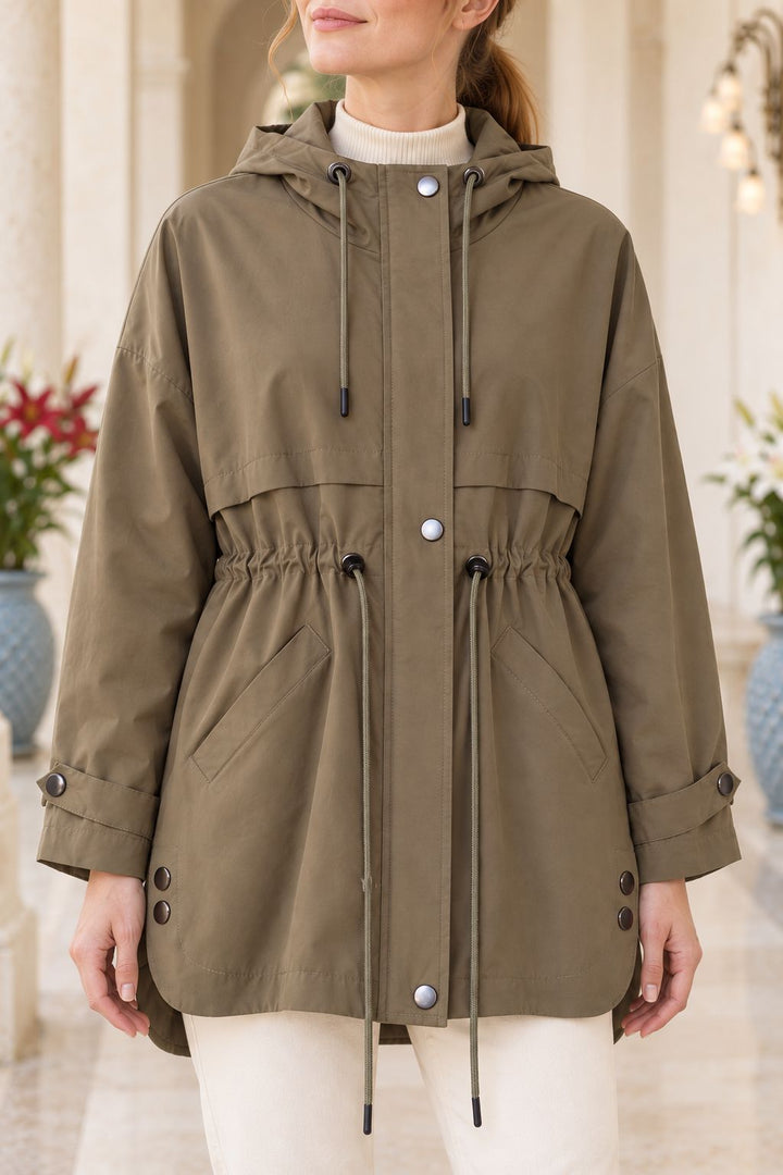 XLJ Drawstring Hooded Raincoat 6302 - Carini