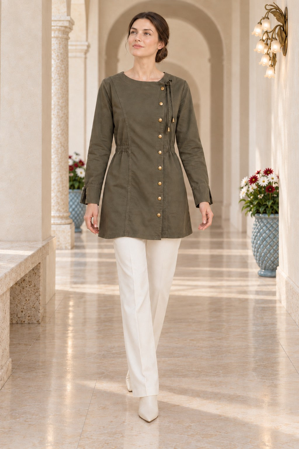 XLJ Medium Size Shirt with Elastic Waistband 6372 - Cuetzalan