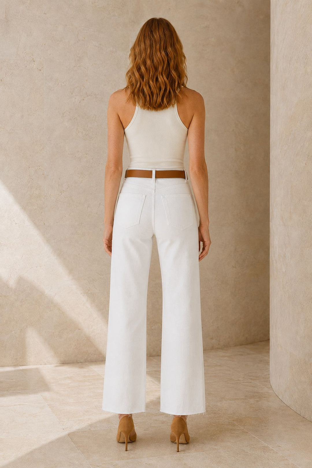 XLJ Cropped Hem Jeans 7246 - Véroia