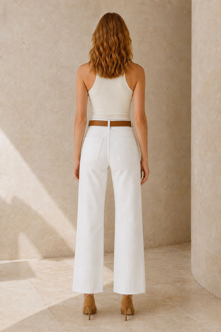 XLJ Cropped Hem Jeans 7246 - Véroia