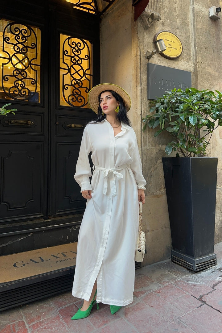 XLJ Buttoned Classic Long Denim Dress - Khartsyzk