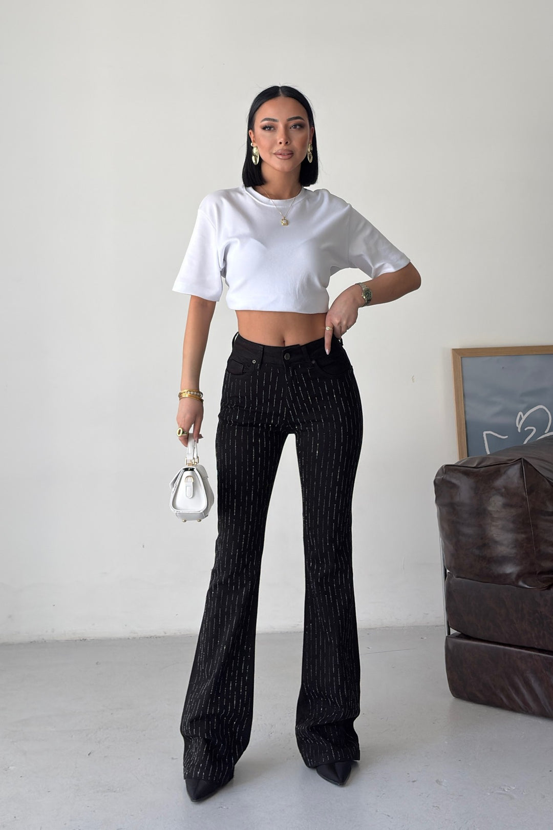 XLJ Flared Jeans with Decorative Pieces - Martina Franca
