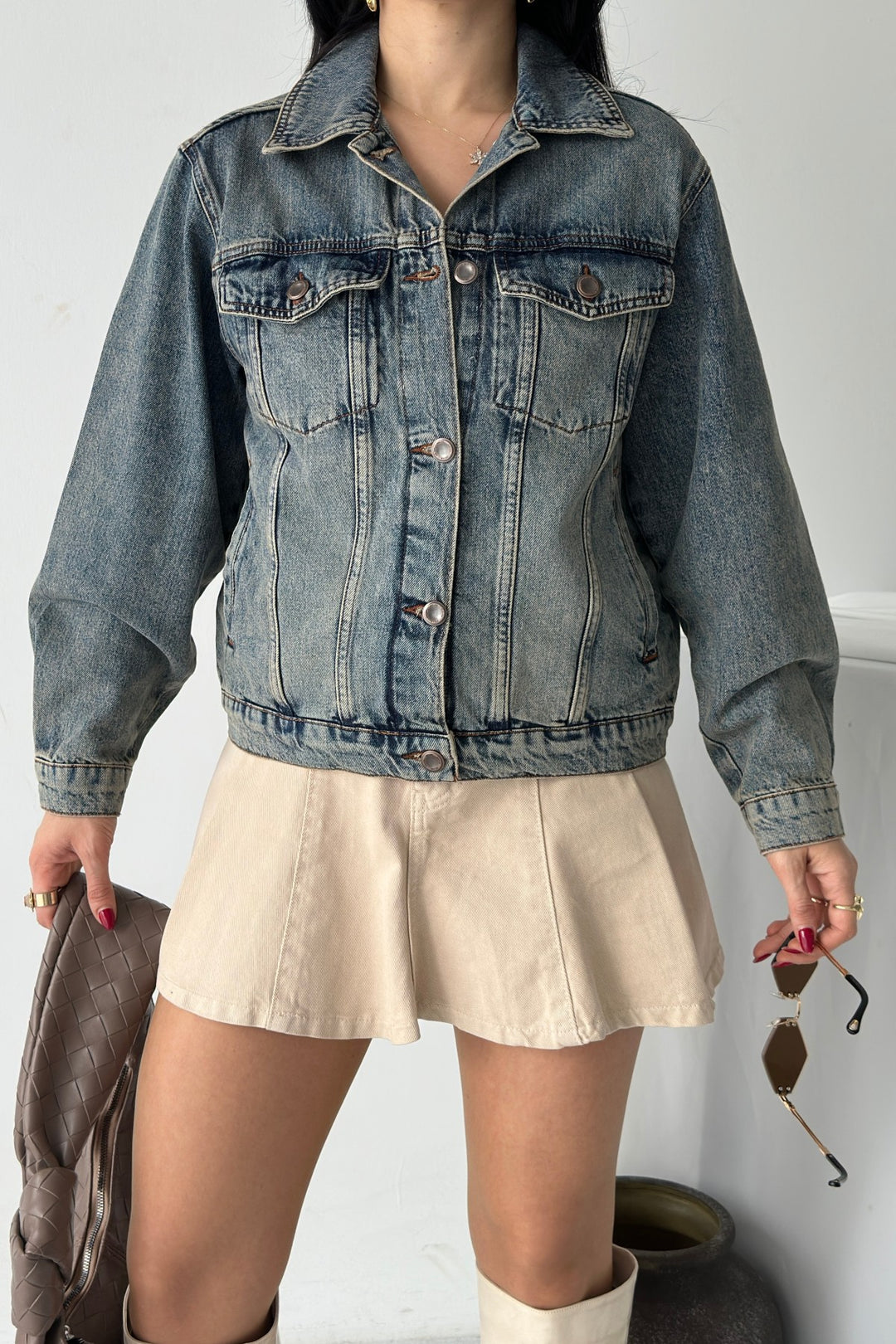 XLJ Denim Jacket with Buttons 6081 - Palaiseau