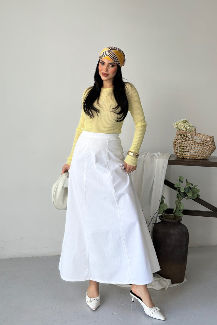 XLJ Ruffled Long Skirt with Elasticated Waist 1063 - Heist-op-den-Berg