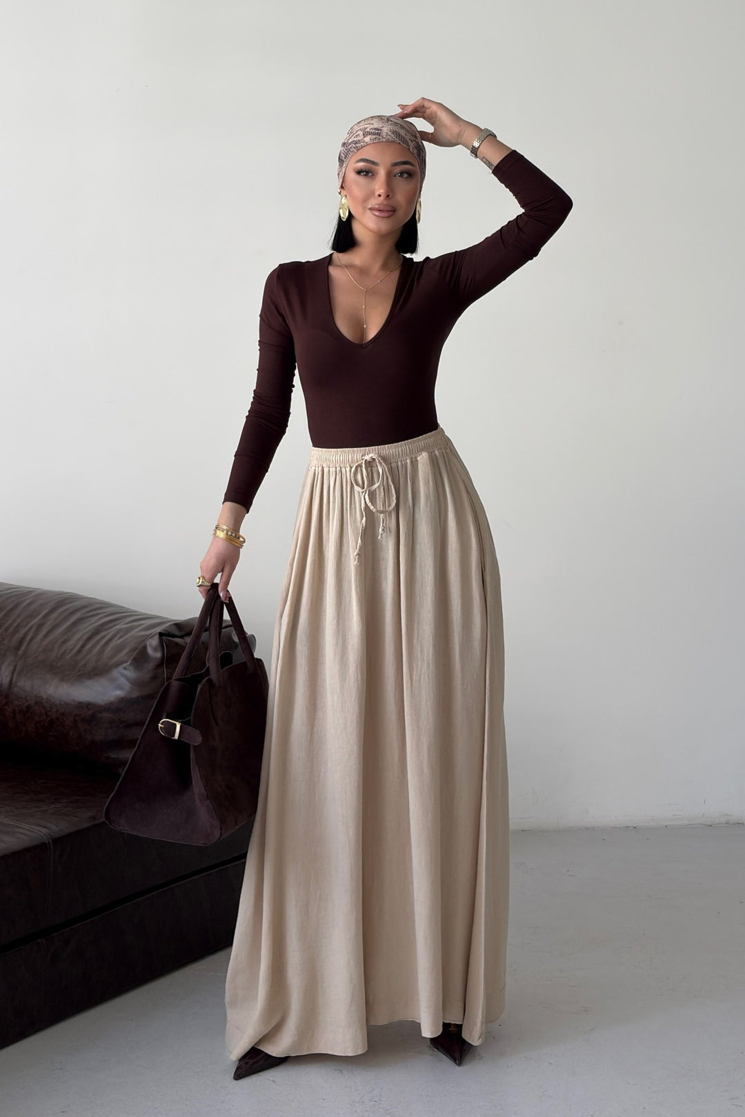 XLJ Elasticated Long Skirt - Springfield