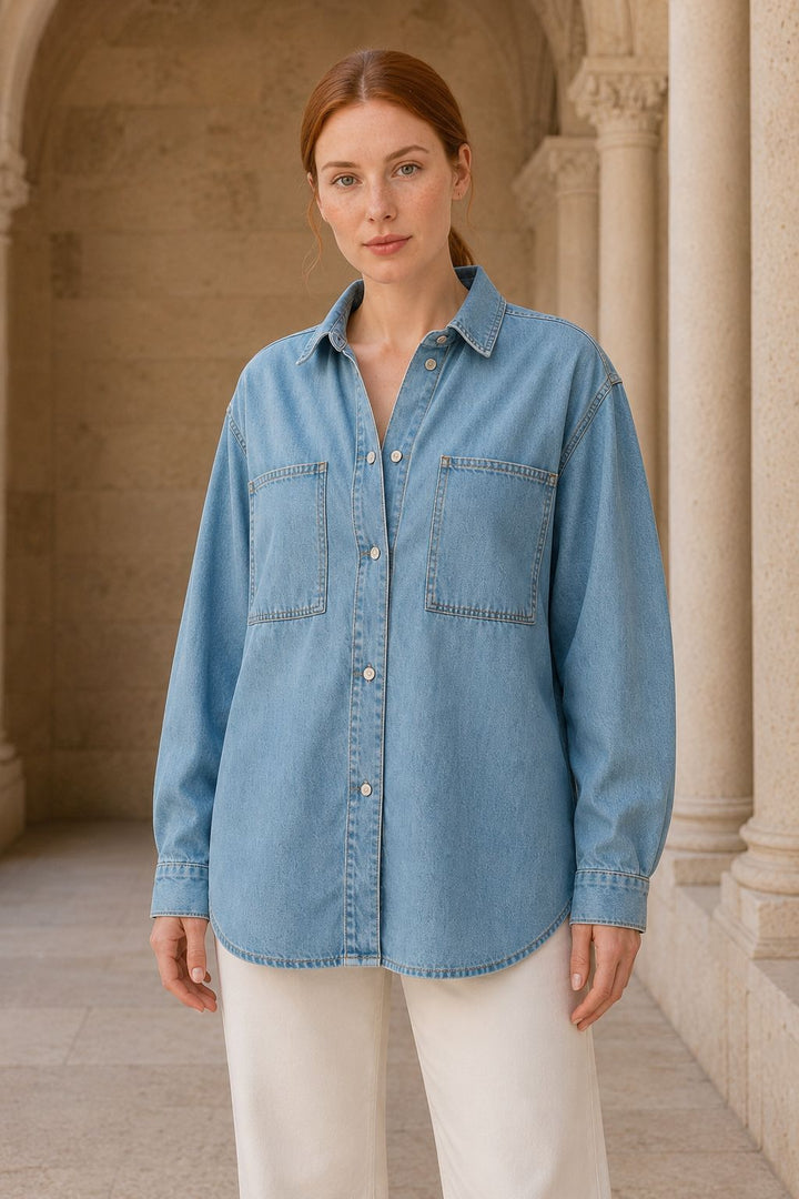 XLJ Oversize Denim Jacket with Buttons 6080 - Feltham