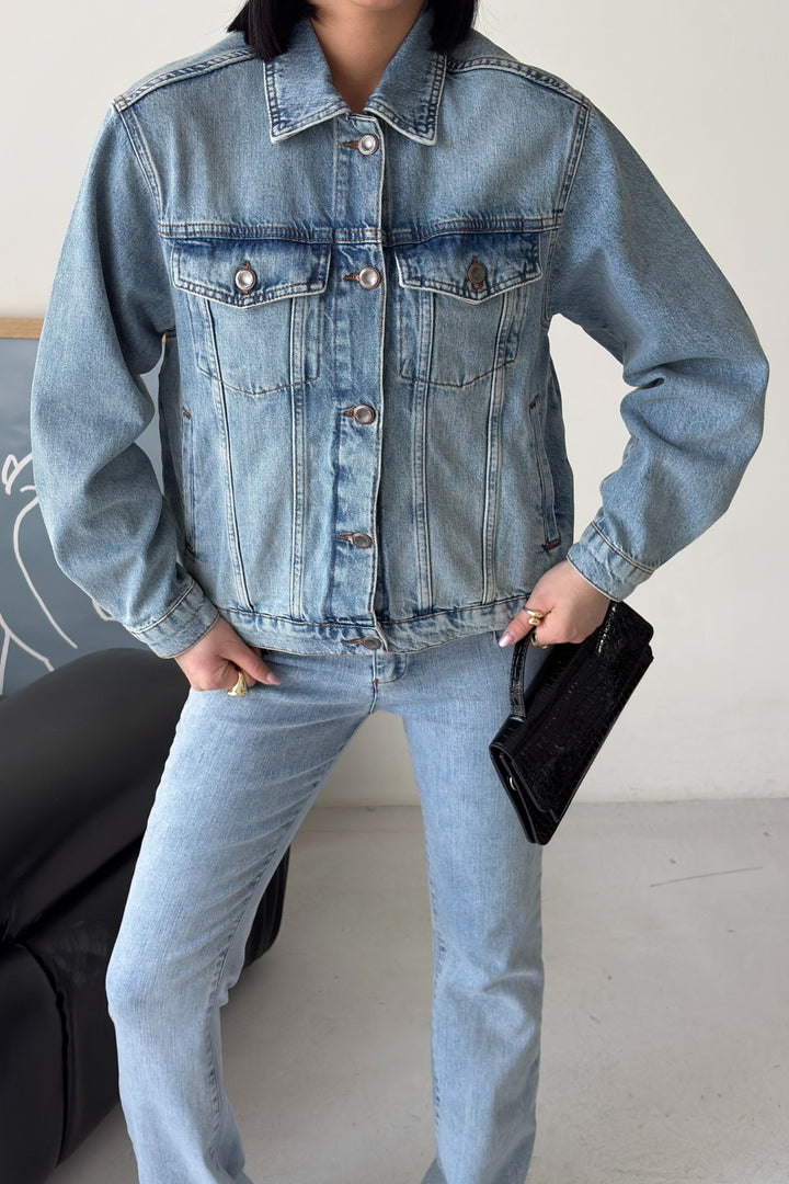 XLJ Denim Jacket with Buttons 6081 - Texcoco