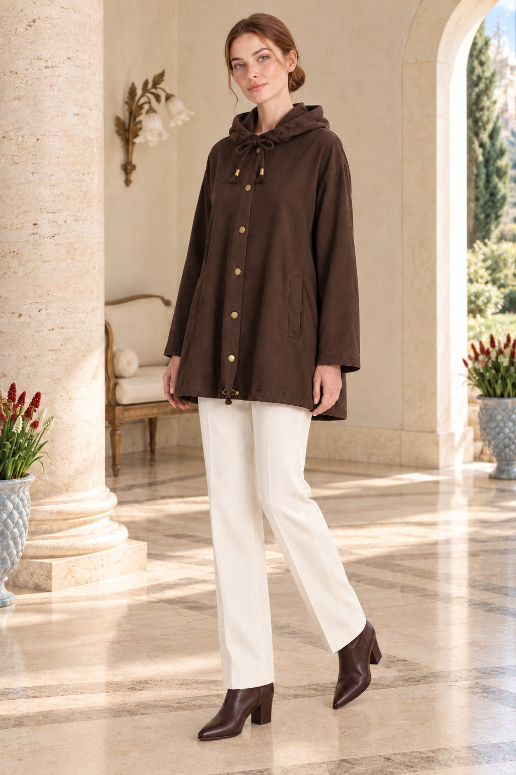 XLJ Hooded Button-Down Shirt 6404 - Anaheim