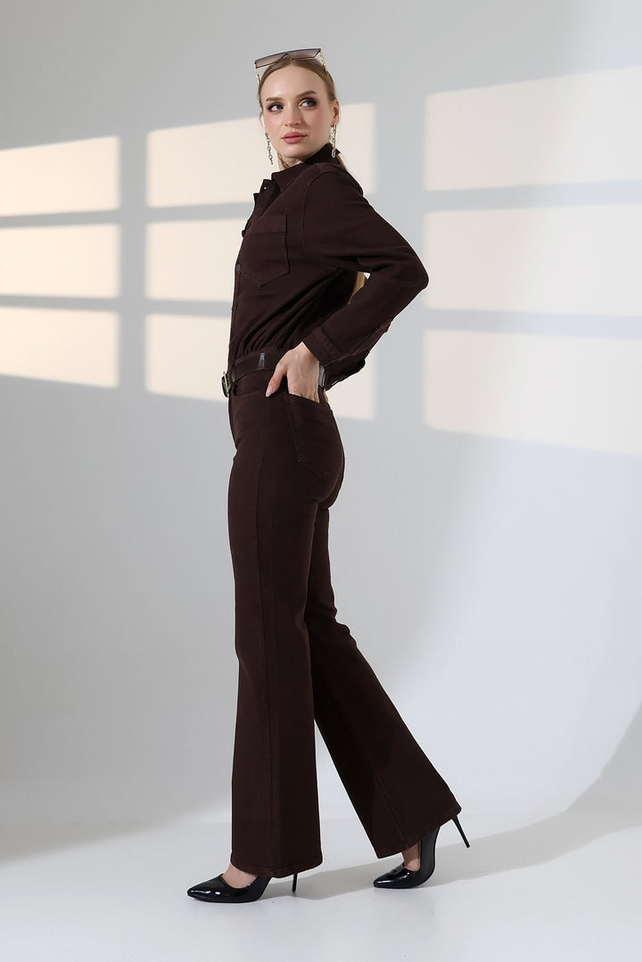 XLJ Classic Denim Jumpsuit with Elasticated Waist - Tudela