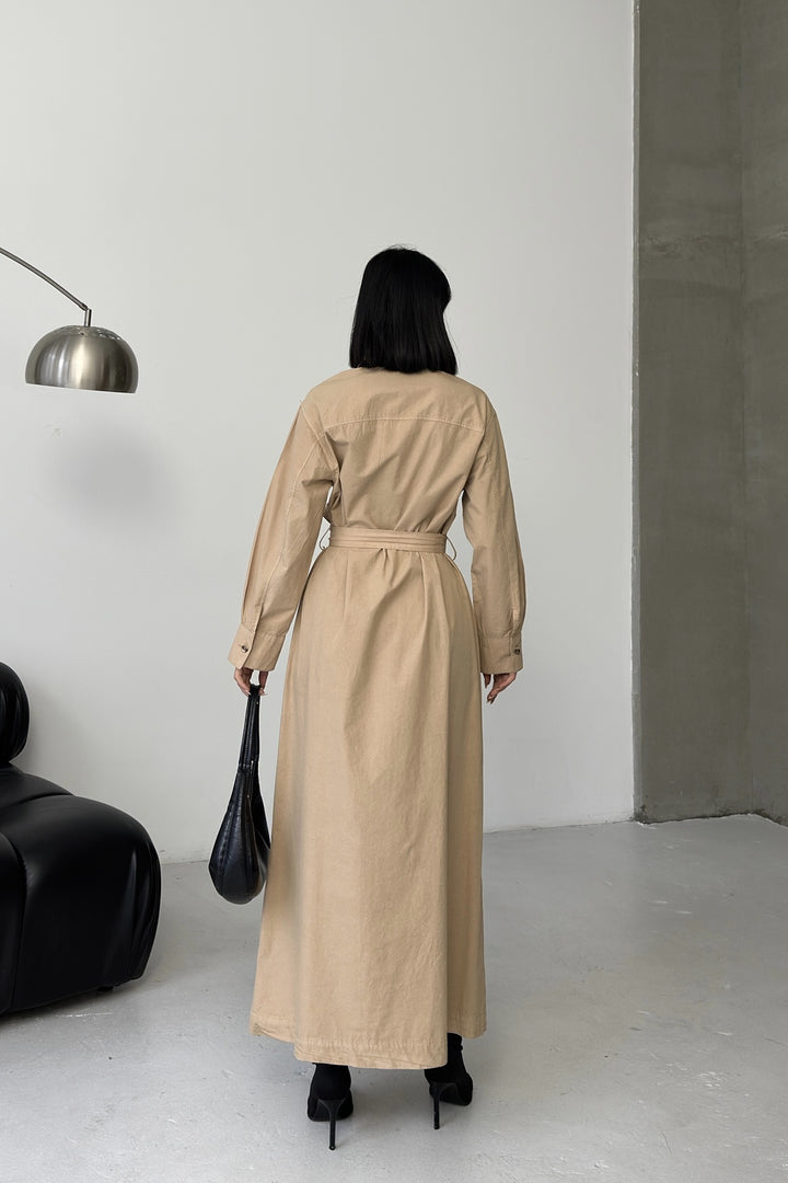 XLJ Buttoned Classic Long Denim Dress - Dewsbury