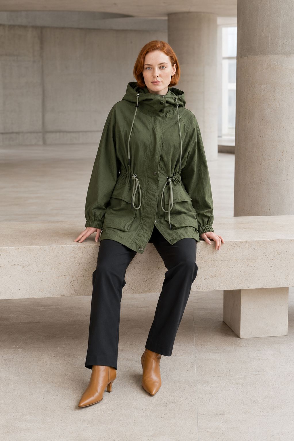 XLJ Drawstring Hooded Raincoat 6319 - Agua Prieta
