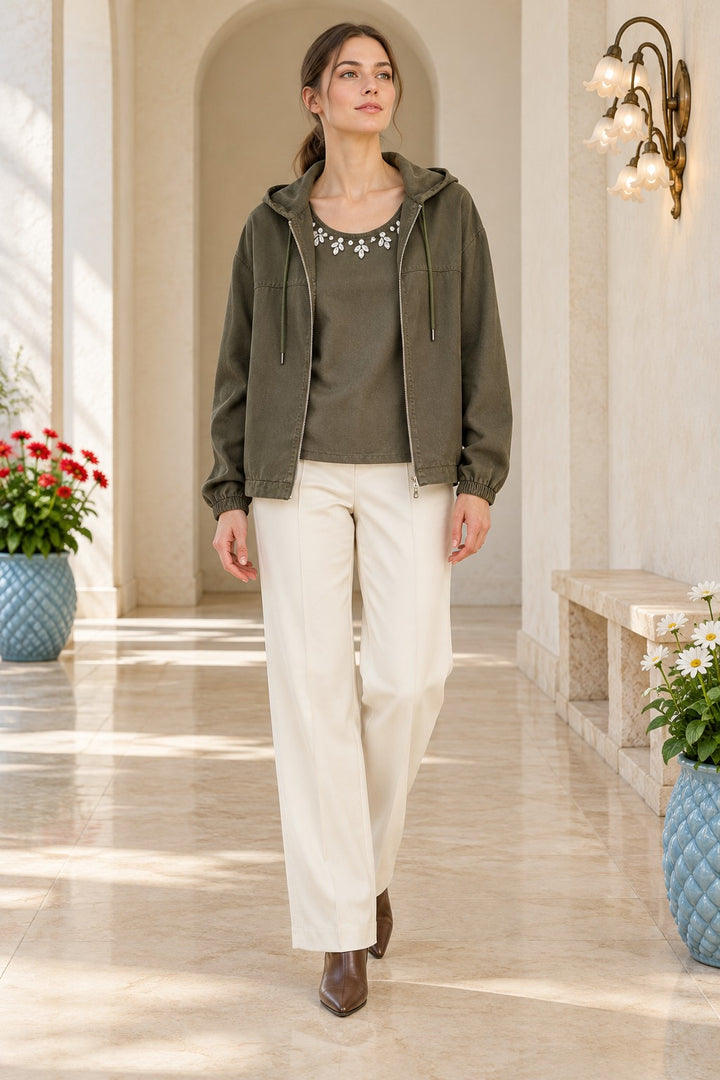 XLJ Hooded Cardigan with Integrated Undershirt 6392 - Bagnolet