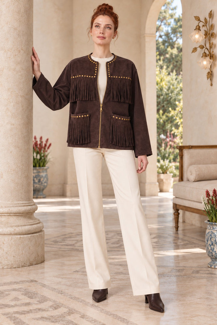 XLJ Tasseled Drop Suede Jacket 6317 - Guacharachi