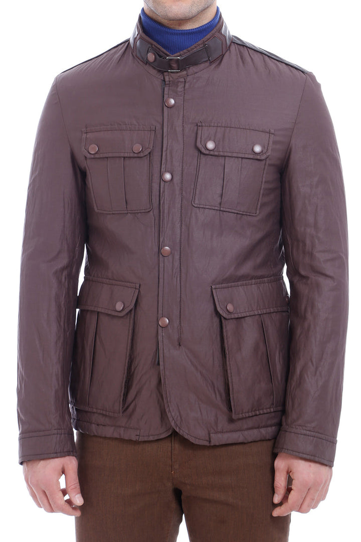 WSS 4 Pocket Snap Short Brown Coat- - Riverton