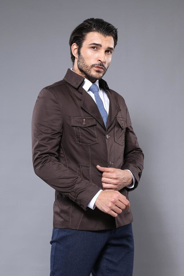 WSS 4 Buttons Brown Coat  - Southampton