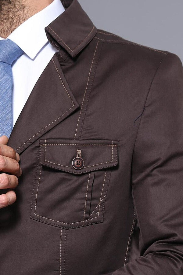 WSS 4 Buttons Brown Coat  - Southampton