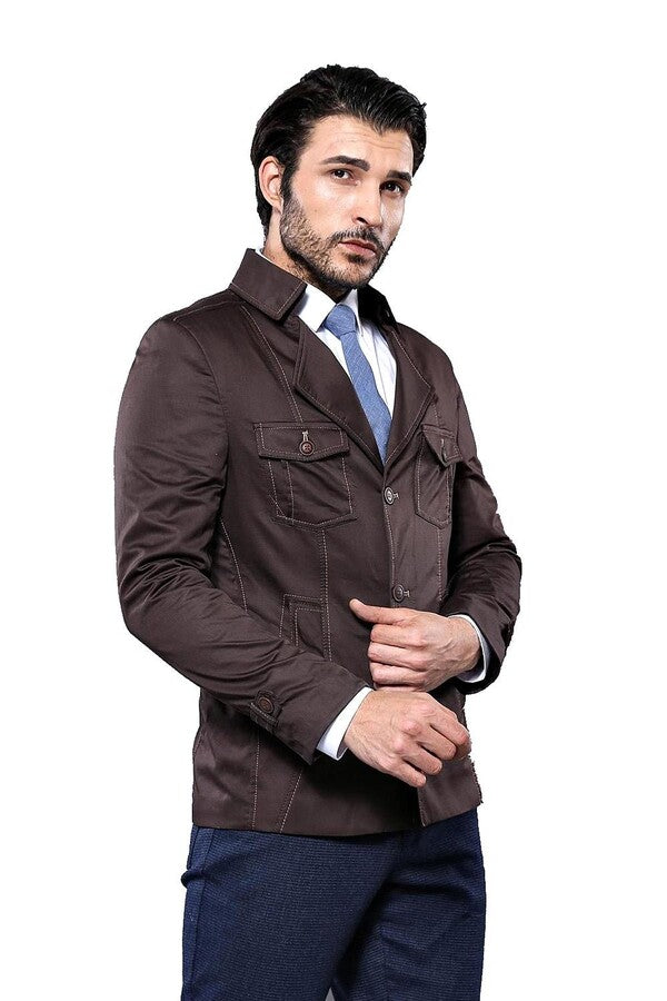WSS 4 Buttons Brown Coat  - Southampton