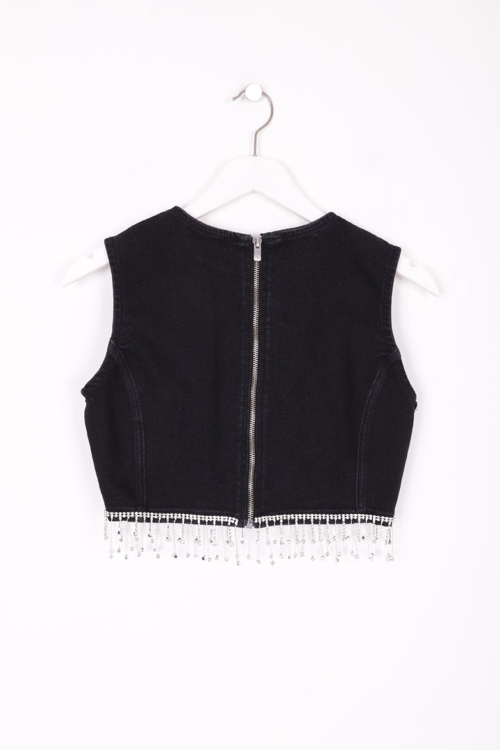 XLJ Denim Bustier with Rhinestones Ending Mixed - Kettering