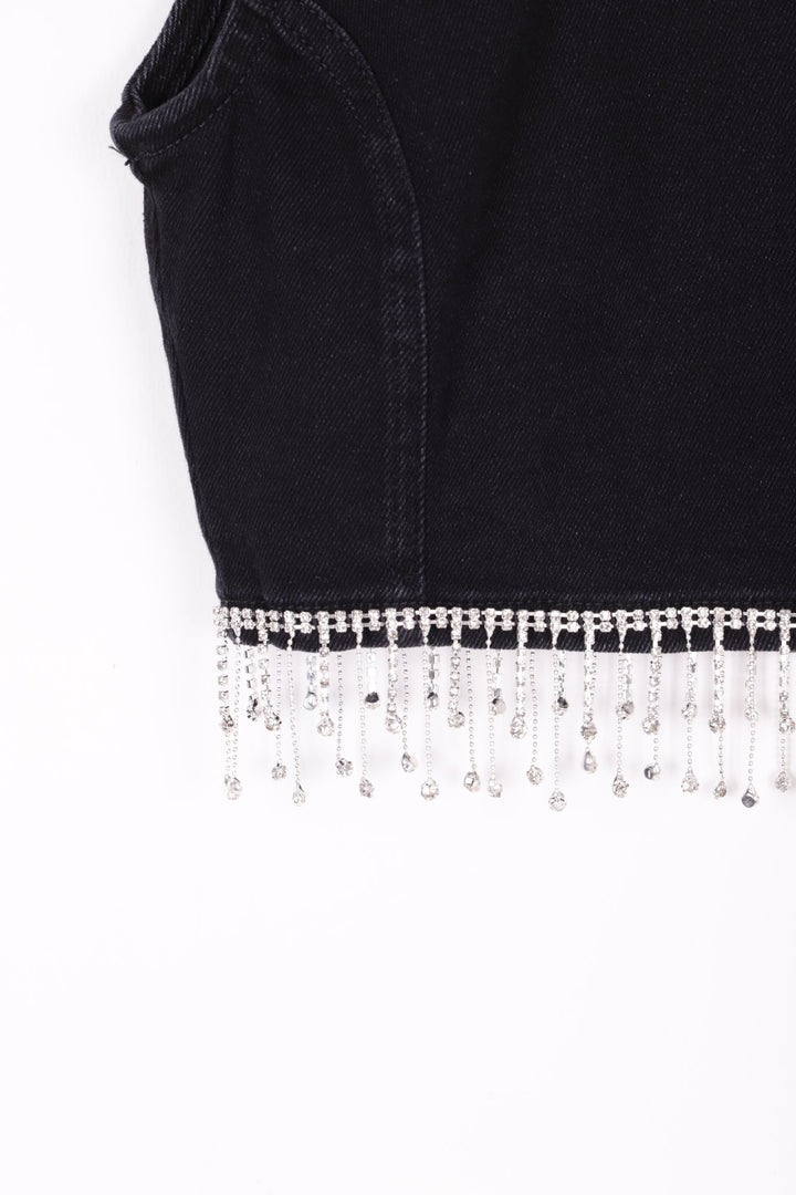 XLJ Denim Bustier with Rhinestones Ending Mixed - Kettering