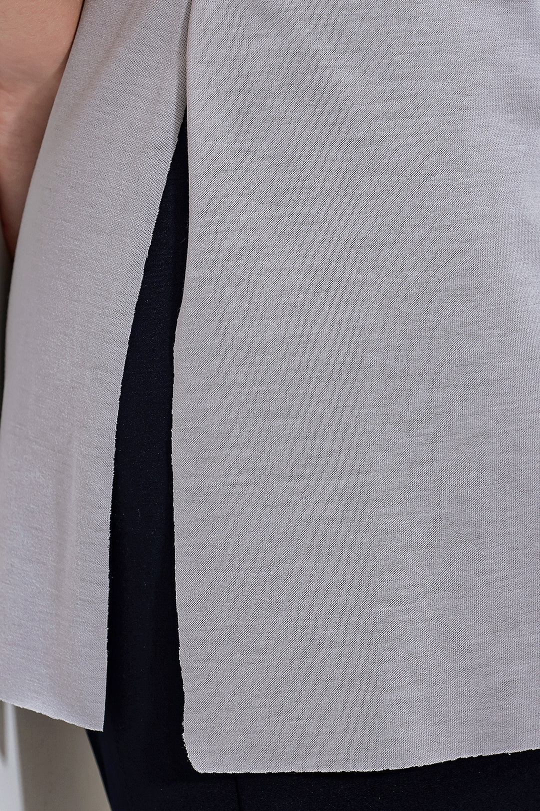 BGD Women Slit Oversized T-shirt - Gray - Avondale