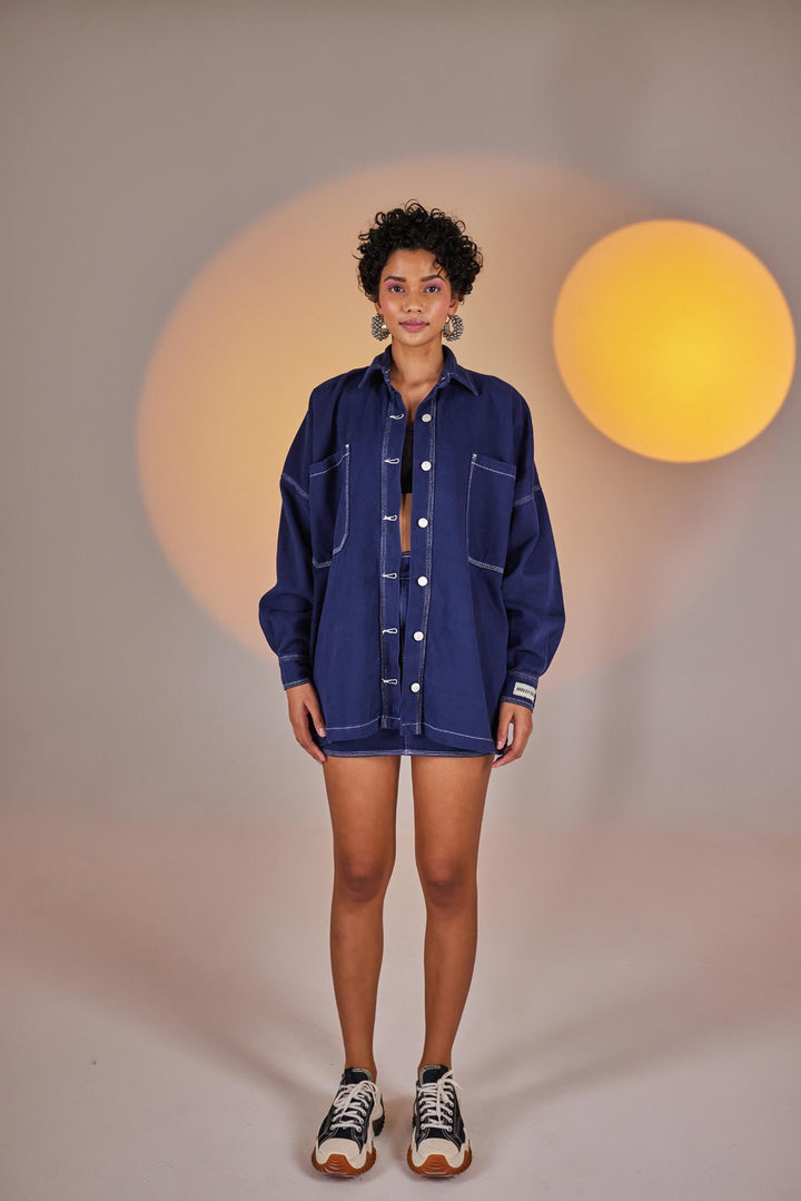 HLLY Women Sofie Shirt Navy - Salem