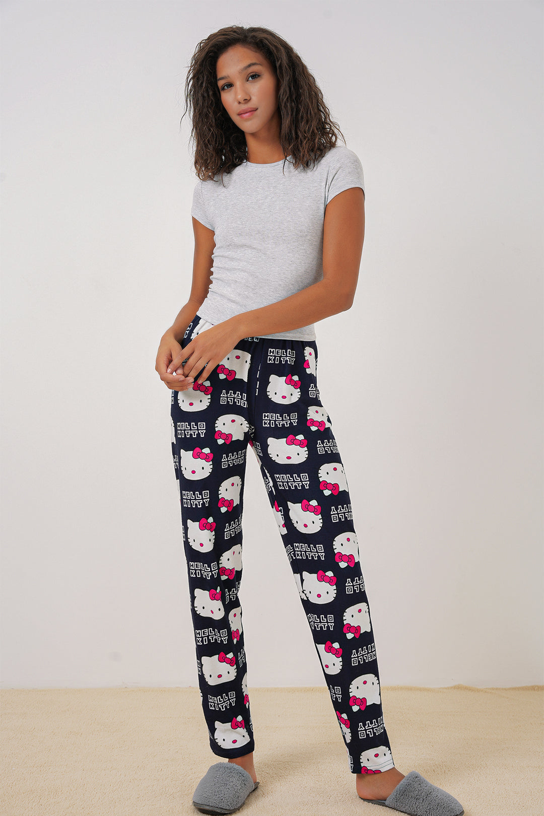 BGD Women Patterned Pyjama Bottoms - Navy Blue - Danville