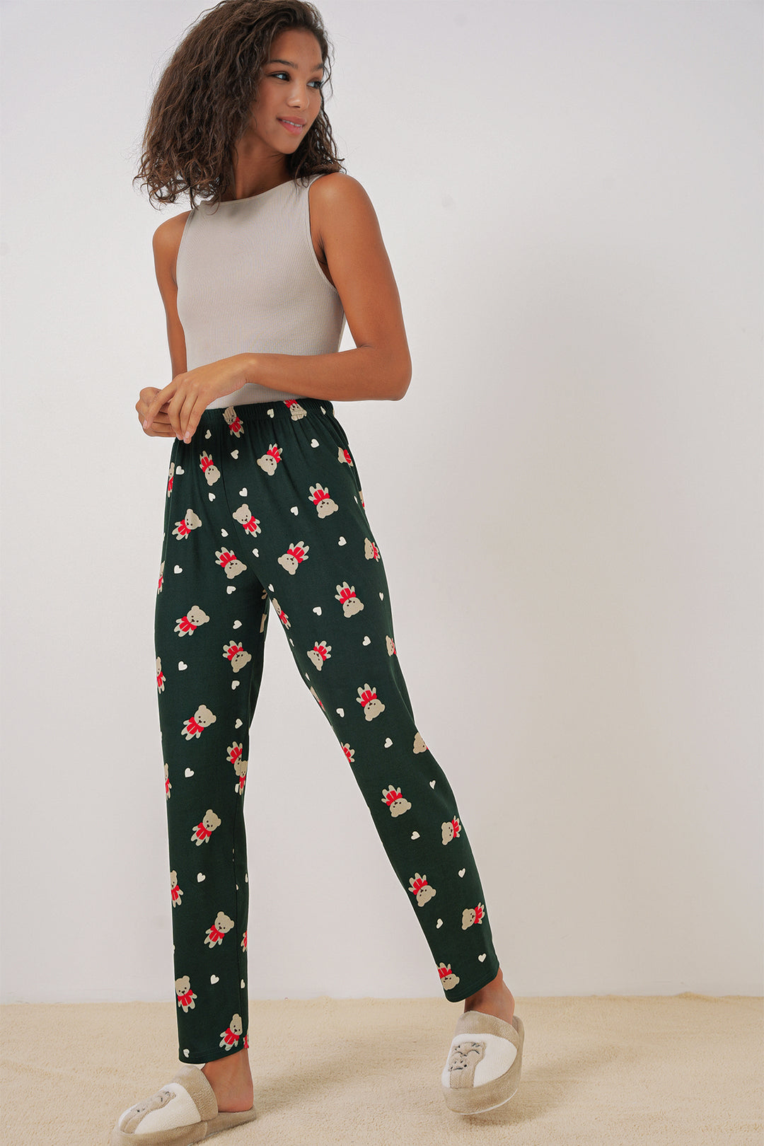 BGD Women Patterned Pyjama Bottoms - A. Emerald Green - West Babylon
