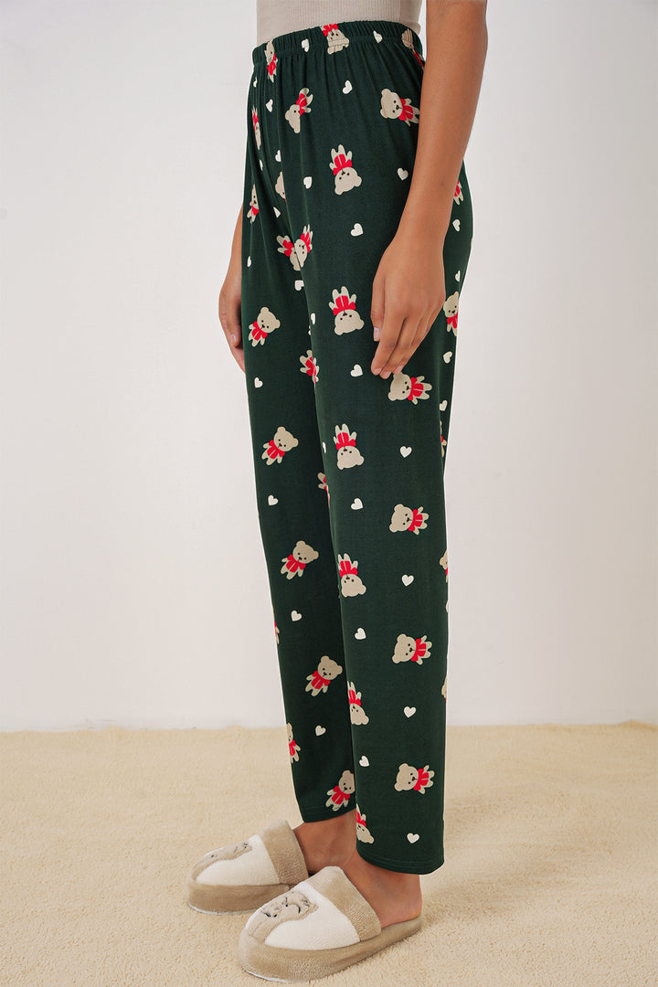 BGD Women Patterned Pyjama Bottoms - A. Emerald Green - West Babylon