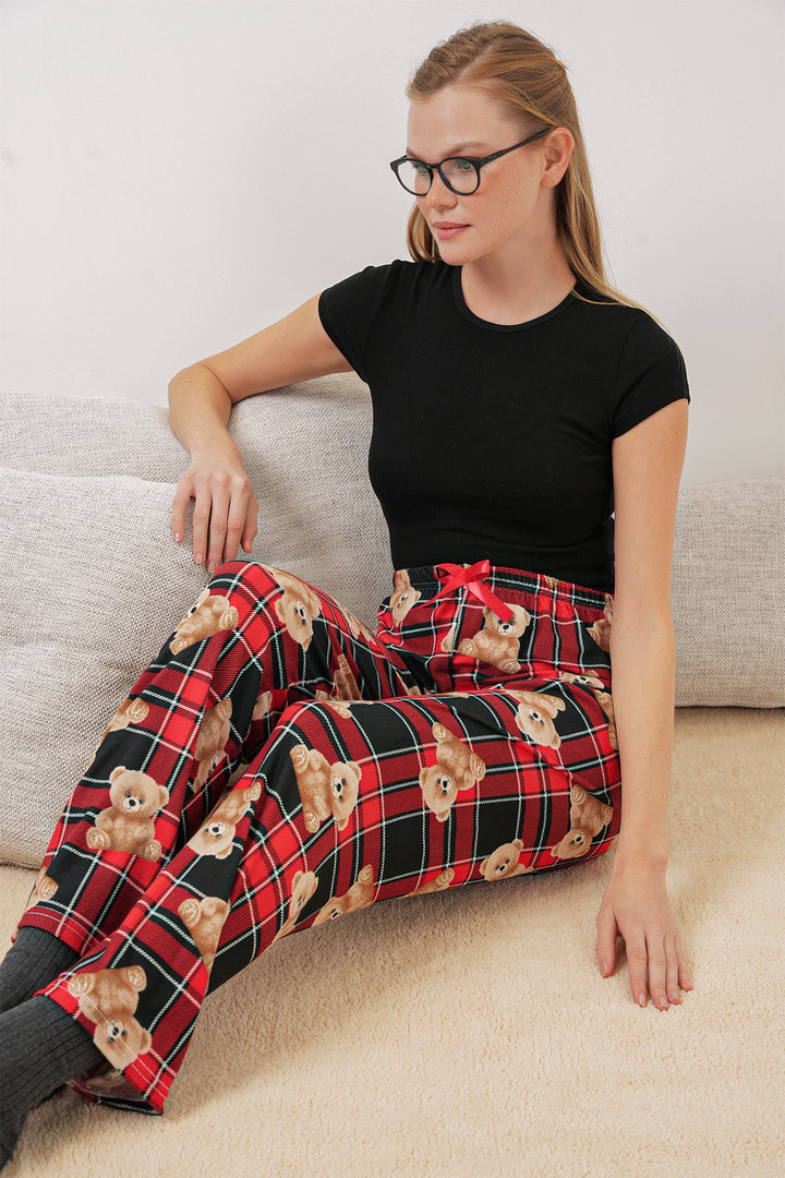BGD Women Patterned Pyjama Bottoms - Burgundy - Simferopol