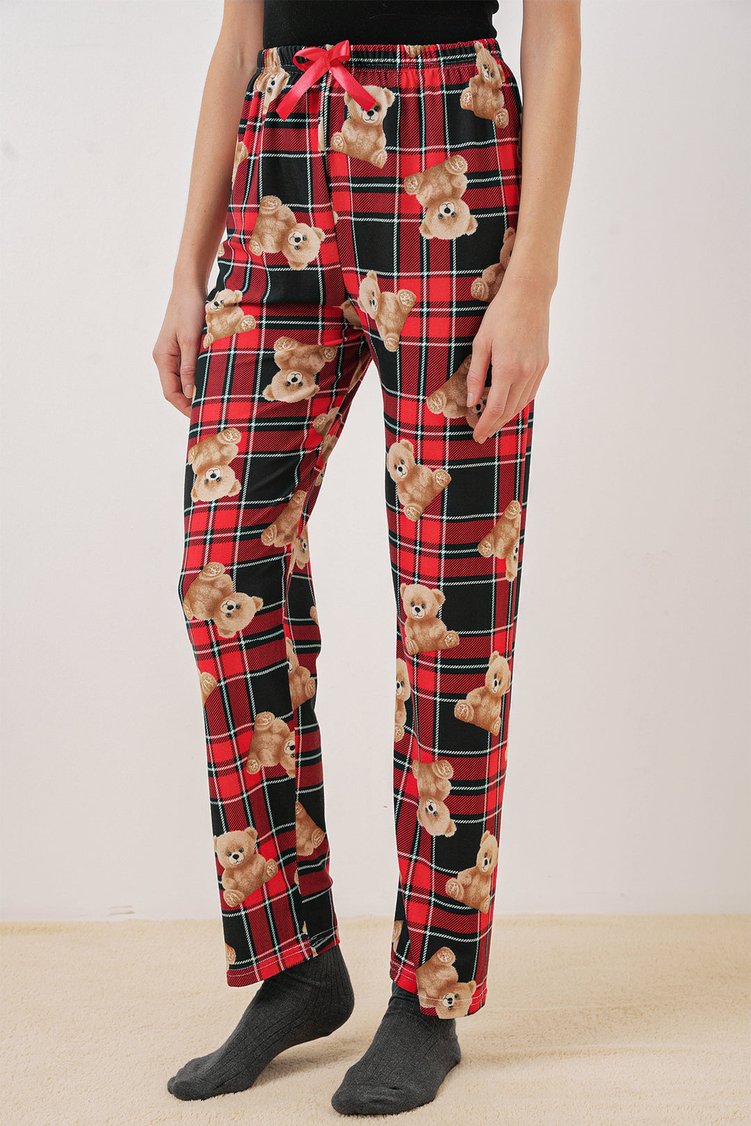 BGD Women Patterned Pyjama Bottoms - Burgundy - Simferopol