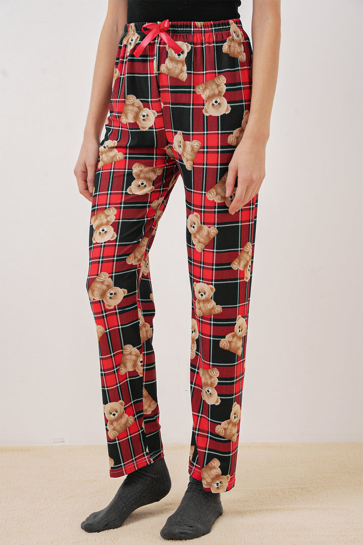BGD Women Patterned Pyjama Bottoms - Burgundy - Simferopol